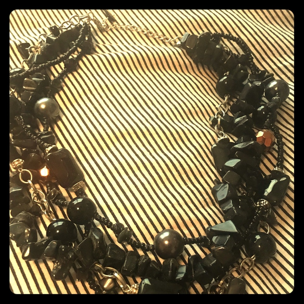 Black layered necklace!
